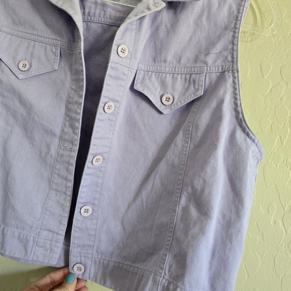 Pendleton Light Purple Vestbutton Up Size 12 - image 2